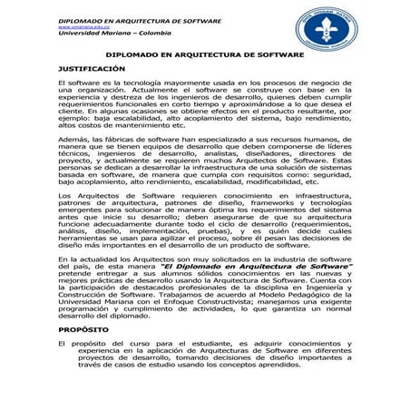 Diplomado en arquitectura de software v1.3