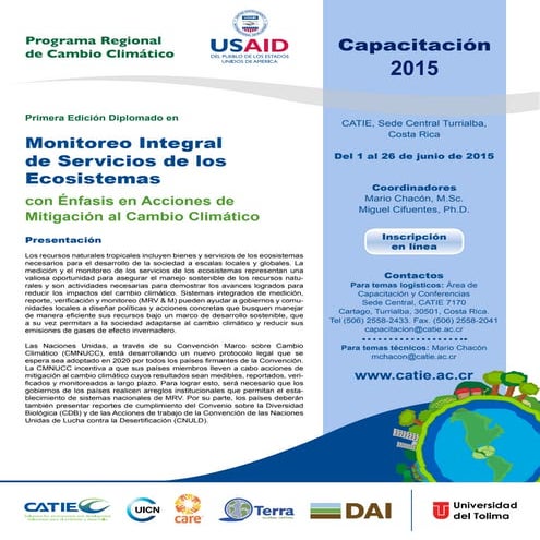 Diplomado en Monitoreo integral de servicios ecosistémicos