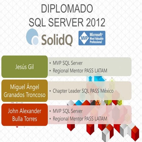 Diplomado Técnico SQL Server 2012 - Sesión 1/8