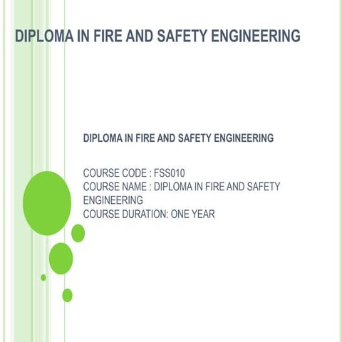 Diploma Fire Safety Engineering