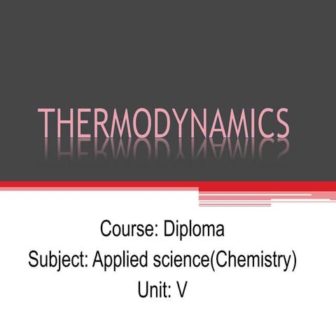 Diploma_I_Applied science(chemistry)U-V Thermodynamics 