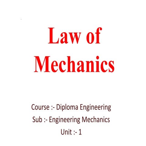  law of mechanics
