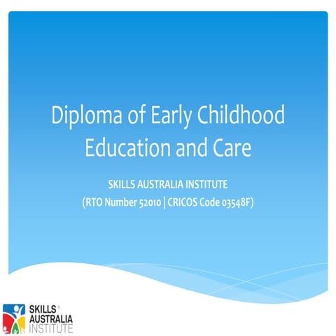 (CHC30113) Certificate III in Early Childhood and Care | PPT