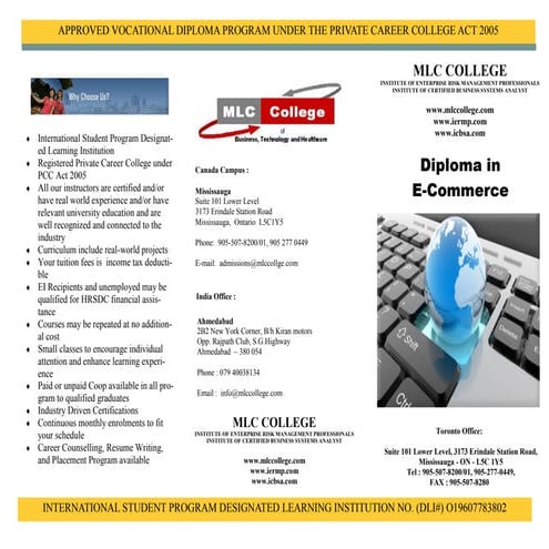 MLC College of Business, Technology and Healthcare Diploma in ec