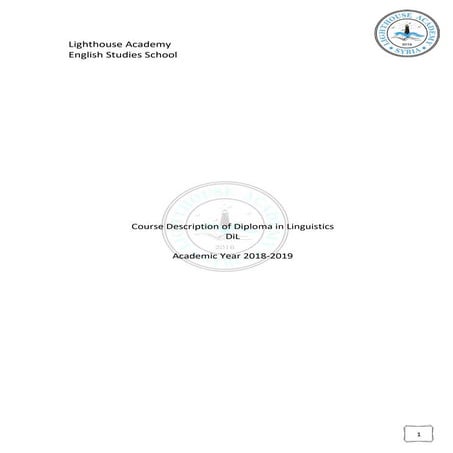 Diploma in linguistics