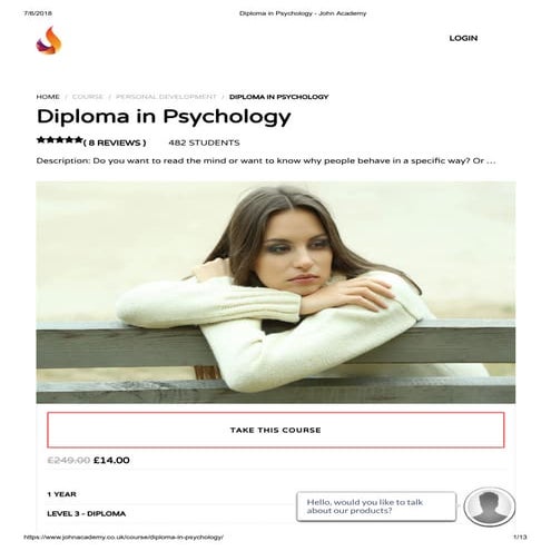 Diploma in Psychology - John Academy