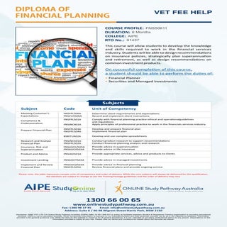 Diploma of financial planning