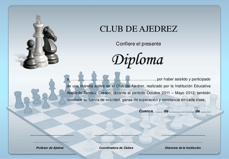 Diplomas de ajedrez