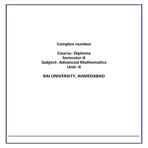 Diploma_Semester-II_Advanced Mathematics_Complex number