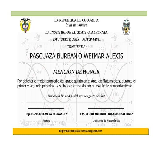 Diplomas math 2010 | PDF