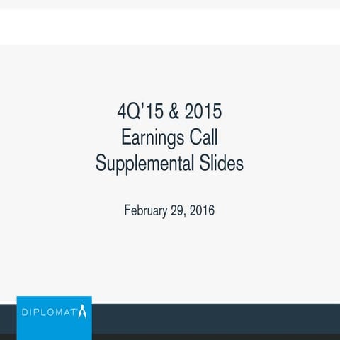 Diplomat fourth-quarter-2015-operating-results