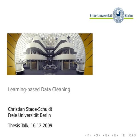 Learning-based Data Cleaning