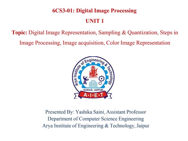 DIP Notes Unit-1 PPT , engineering, computer Science