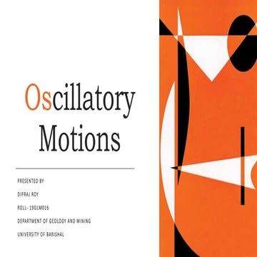 Oscillatory motions By Dipraj Roy ,BU