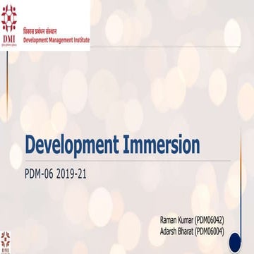 Village stay presentation final Raman