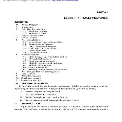 Tally.ERPp Features.