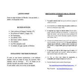 Díptico informativo equipo de inte...