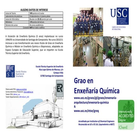 Grao en Enxeñaría Química