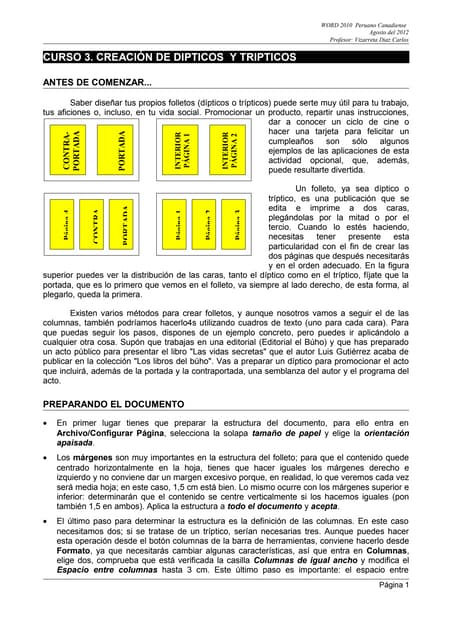 Dipticos y tripticos