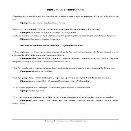 Diptongos triptongos