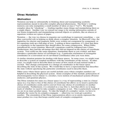 Dirac notation