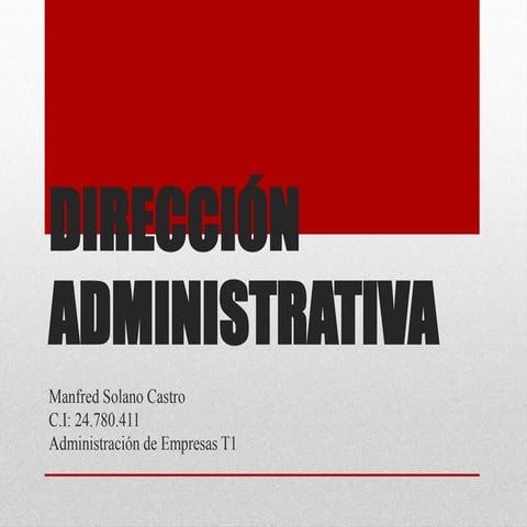 Dirección administrativa Manfred