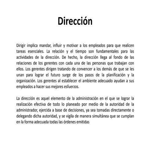 Dirección según taylor, fayol y koontz