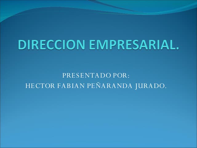 Direccion Empresarial