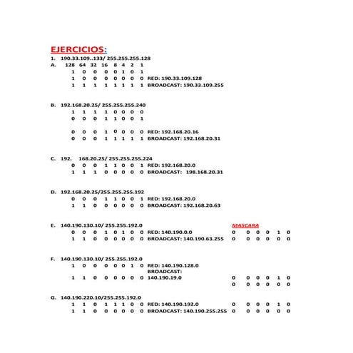 Direcciones ip yamile