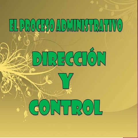 PROCESO DE  ADMINISTRACIÓN: DIRECCIÓN Y CONTROL