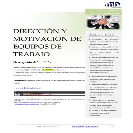 Direccion y motivacion de equipos de trabajo