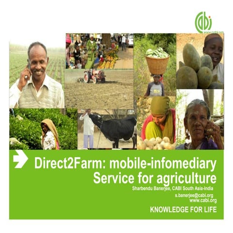 Direct 2 Farm  Agriculture Infomediary Service