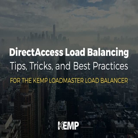 DirectAccess Load Balancing Tips and Tricks
