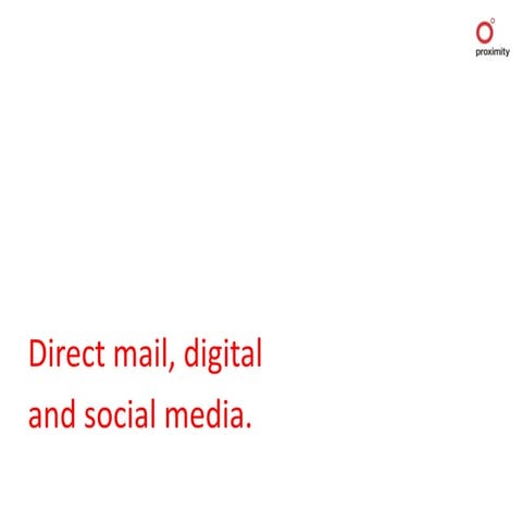 DM on stage presentation Proximity BBDO London