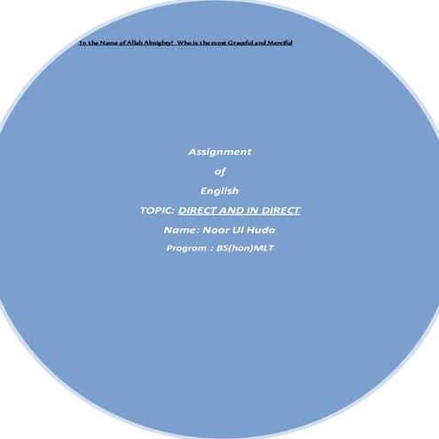 Direct and indirect speech