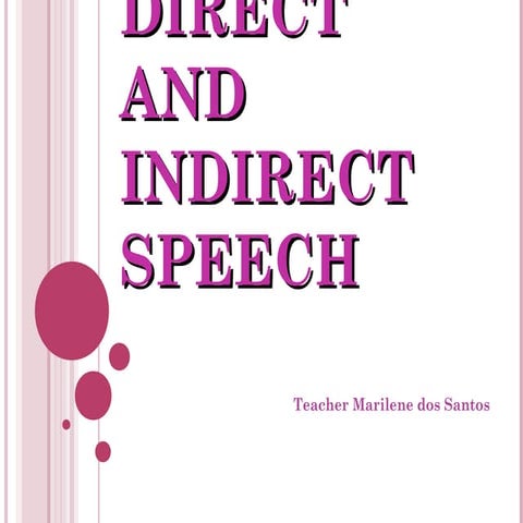 Direct and Indirect Speech