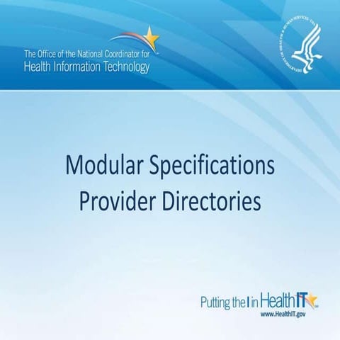 Direct20: Modular Specifications - Provider Directories