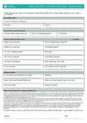 direct deposite form