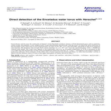 Direct detection of the enceladus water torus with herschel