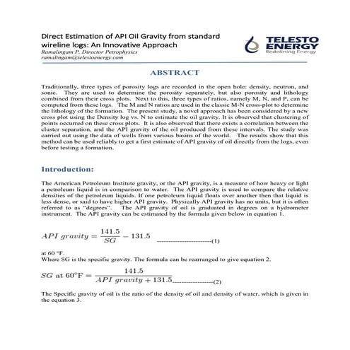 Knowledge Management: Estimate Oil API Using logs before Testing or Sampling