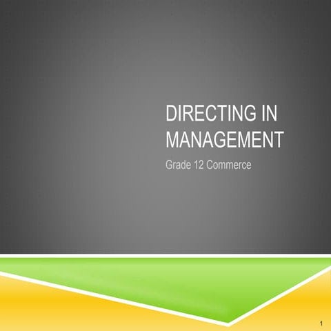 Directing  function in management