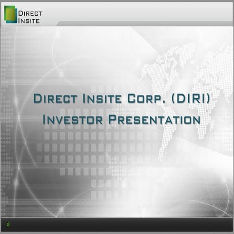 Direct Insite Presentation - October 2013