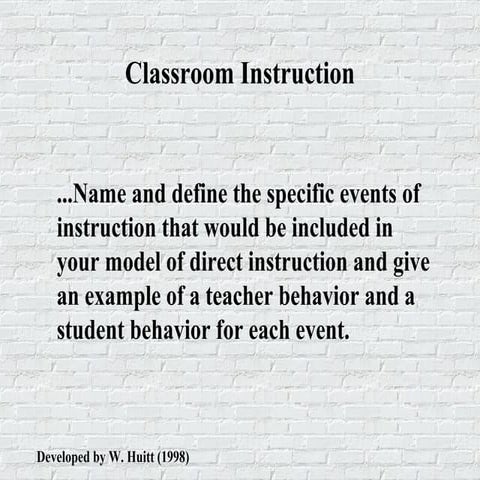 ST101: Direct Instruction