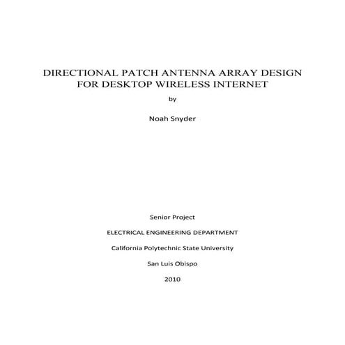 Directional patch antenna array design for desktop wireless inter
