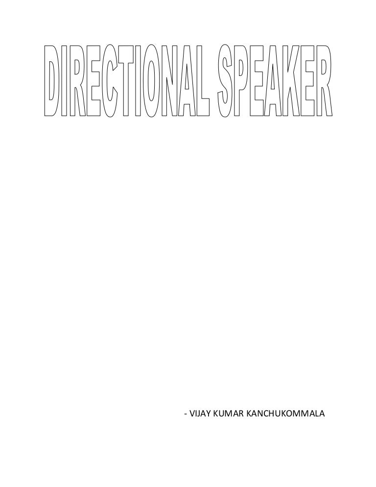 ultrasonic directive speaker