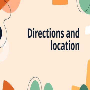 direction and location for english subject