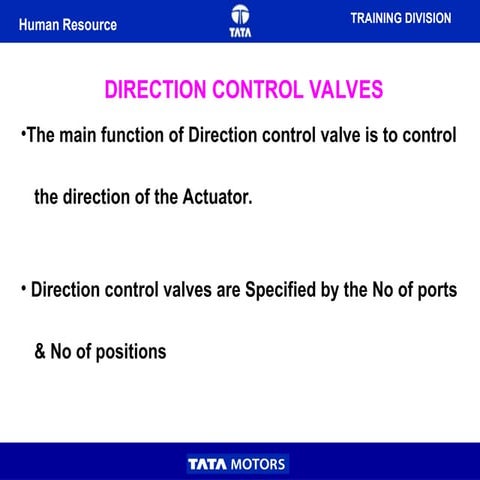 DIRECTION CONTROL VALVES goodness of fit | PPT