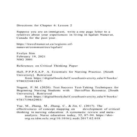 Directions for chapter 6 lesson 2 suppose you are an immig