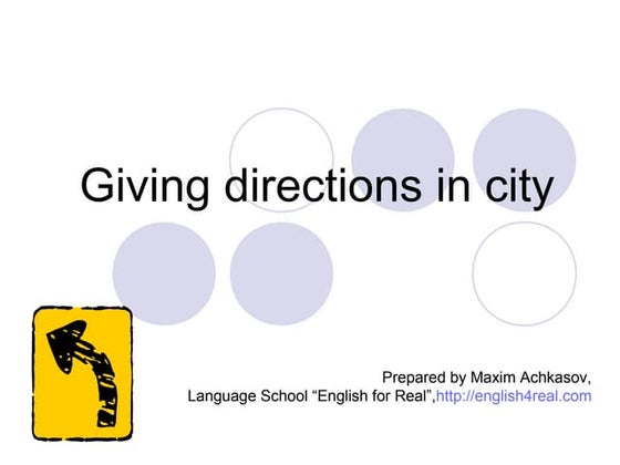 DIRECTIONS IN ENGLISH | PPTX