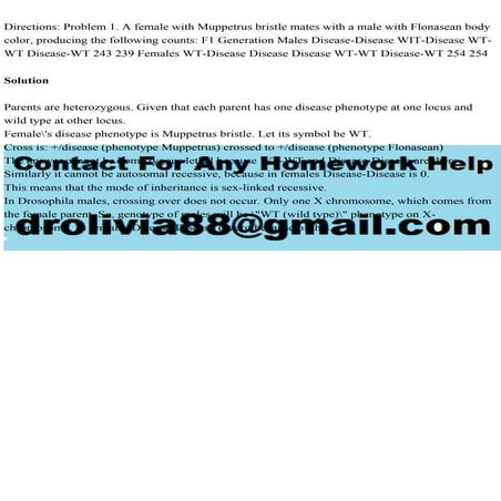 Directions Problem 1. A female with Muppetrus bristle mates with a .pdf